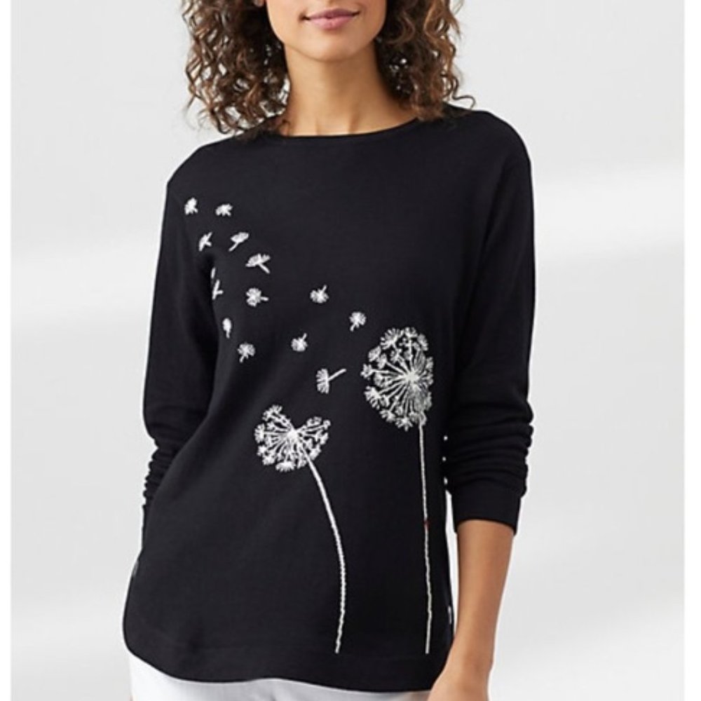 J. Jill Dandelion Wishes Lightweight Tunic Sweater Size XL